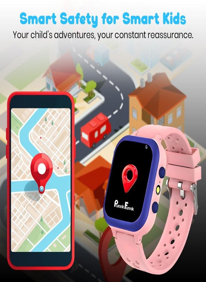 PunnkFunnk Q15 Kids Smart Watch - 1.44" TFT Display | 2G/3G SIM Support | Water Rasistence| GPS Tracking & Two-Way Calling | Learning & Gaming Apps Smartwatch for Boys & Girls-(Pink) - Image 5